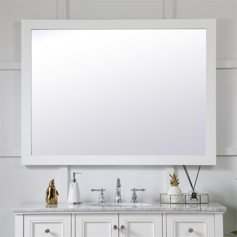 White Framed Bathroom Mirrors