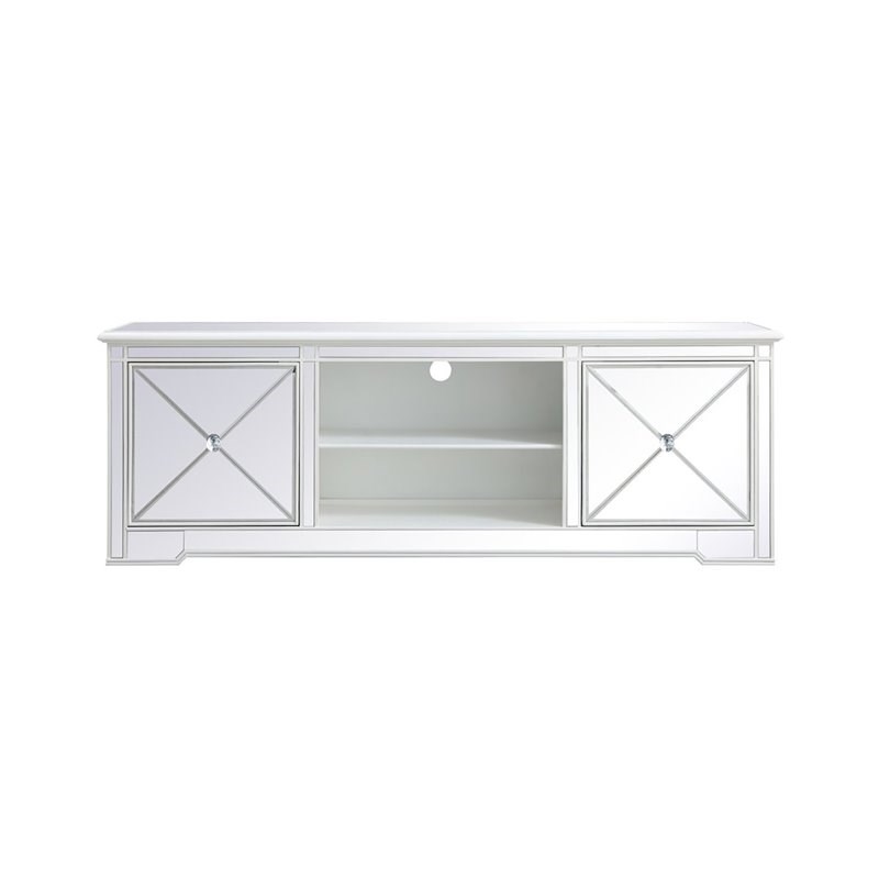 Elegant Decor Modern MDF Mirrored TV Stand for TVs up to 65