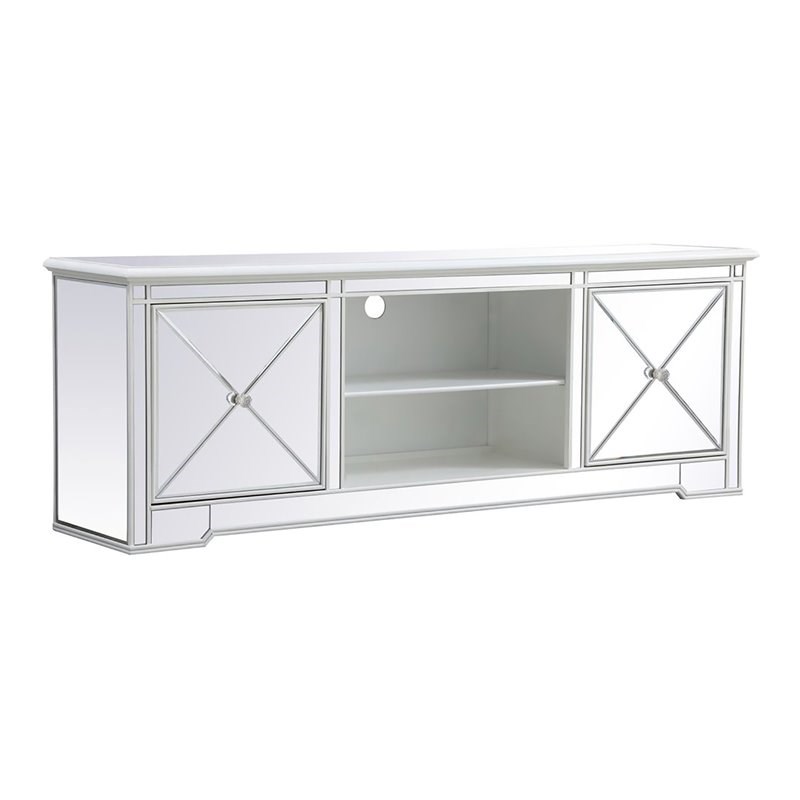 Elegant Decor Modern MDF Mirrored TV Stand for TVs up to 65
