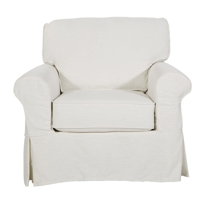 Ashton Chair with Ivory Beige Slip Cover