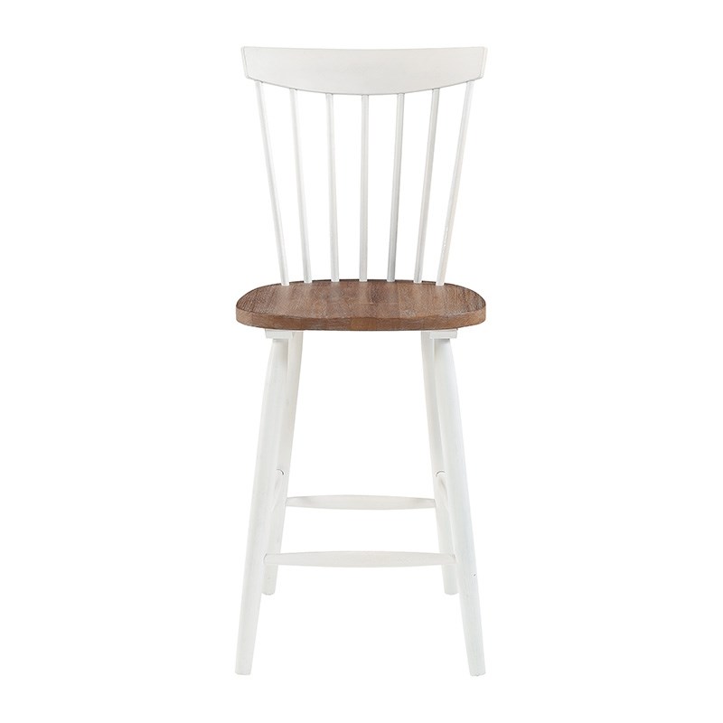 Eagle Ridge Counter Wood Stool with Toffee Finished seat and Cream Base