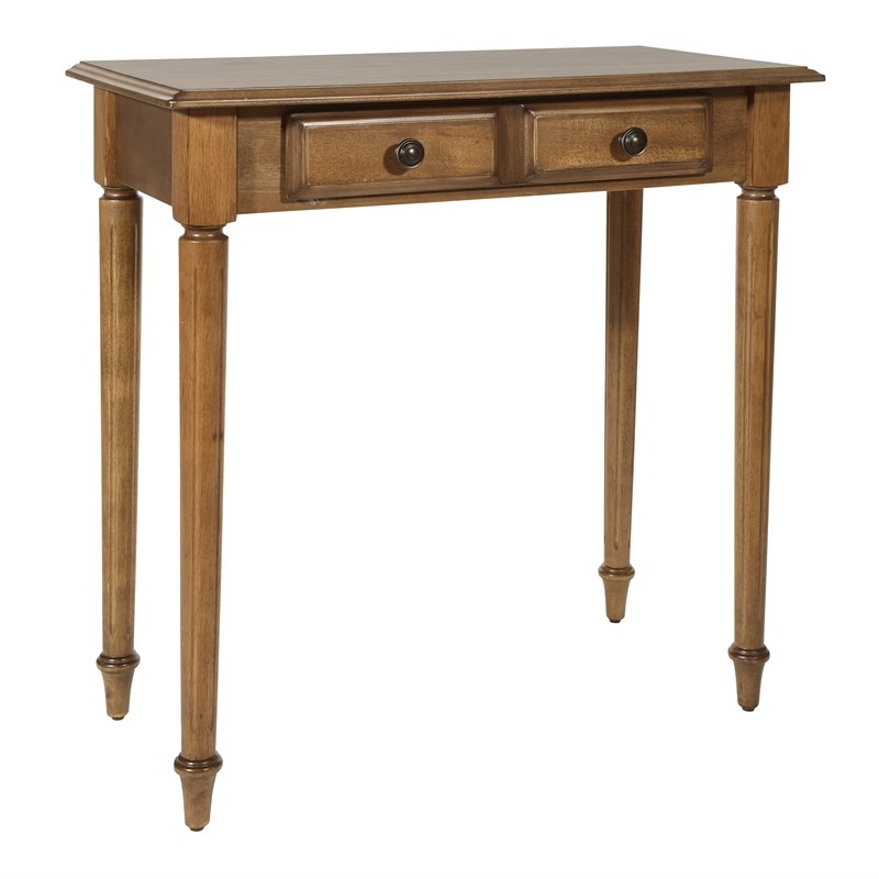Bandon Wood Foyer Table in Ginger Brown Finish