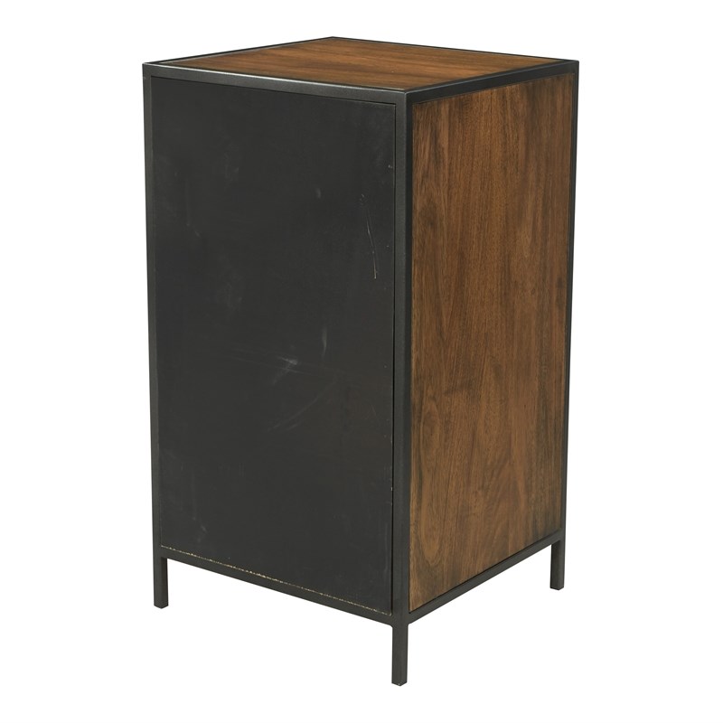 Clermont Storage Cabinet 3 Drawers in Walnut Fully Assembled Engineered Wood