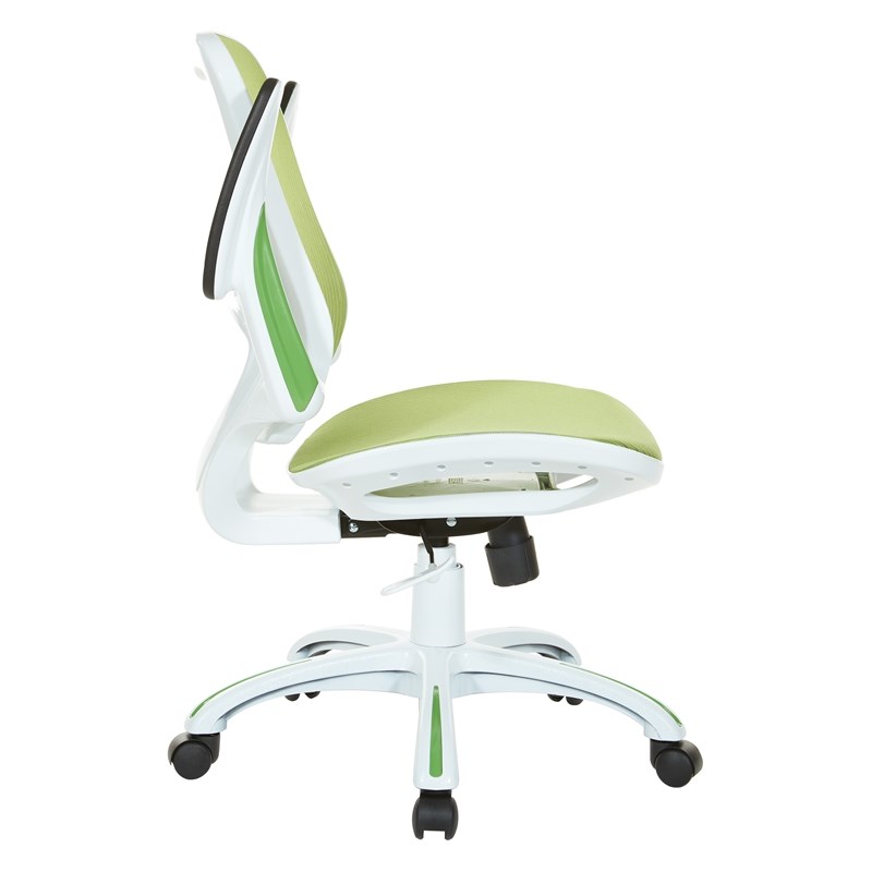 Riley Office Chair with Green Fabric Mesh