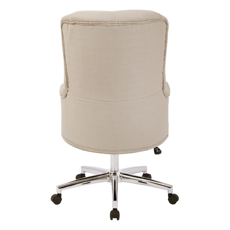 Ariel Desk Chair in Klein Cream Mouse Fabric Semi Assembled