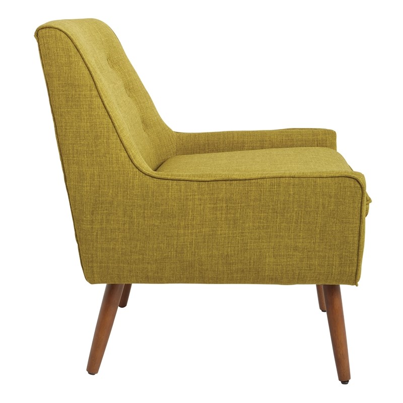 OSP Home Furnishings Rhodes Chair in Green Fabric