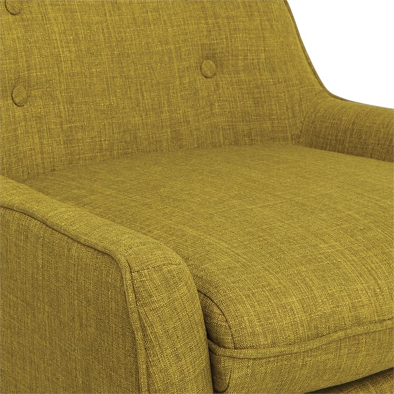 OSP Home Furnishings Rhodes Chair in Green Fabric