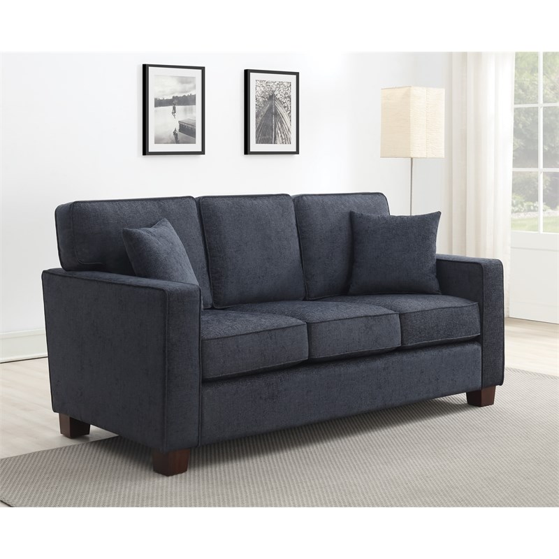 Russell 3 Seater Sofa in Navy Fabric 3 Cartons