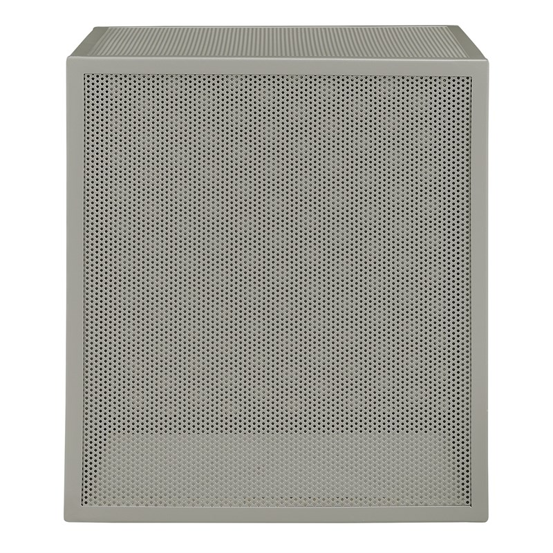 Catalina Accent Cube Table in Gray Metal