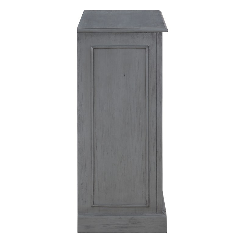 Country Meadows 2-Shelf Engineered Wood Bookcase in Plantation Gray