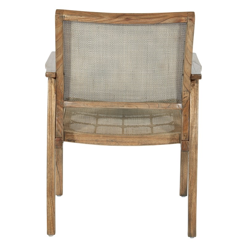 Lavine Cane Engineered Wood Armchair in Rustic Natural Frame