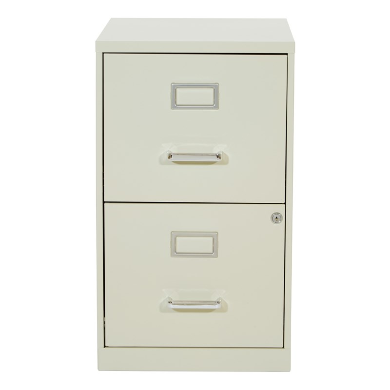 2 Drawer Locking Metal File in Tan Homesquare