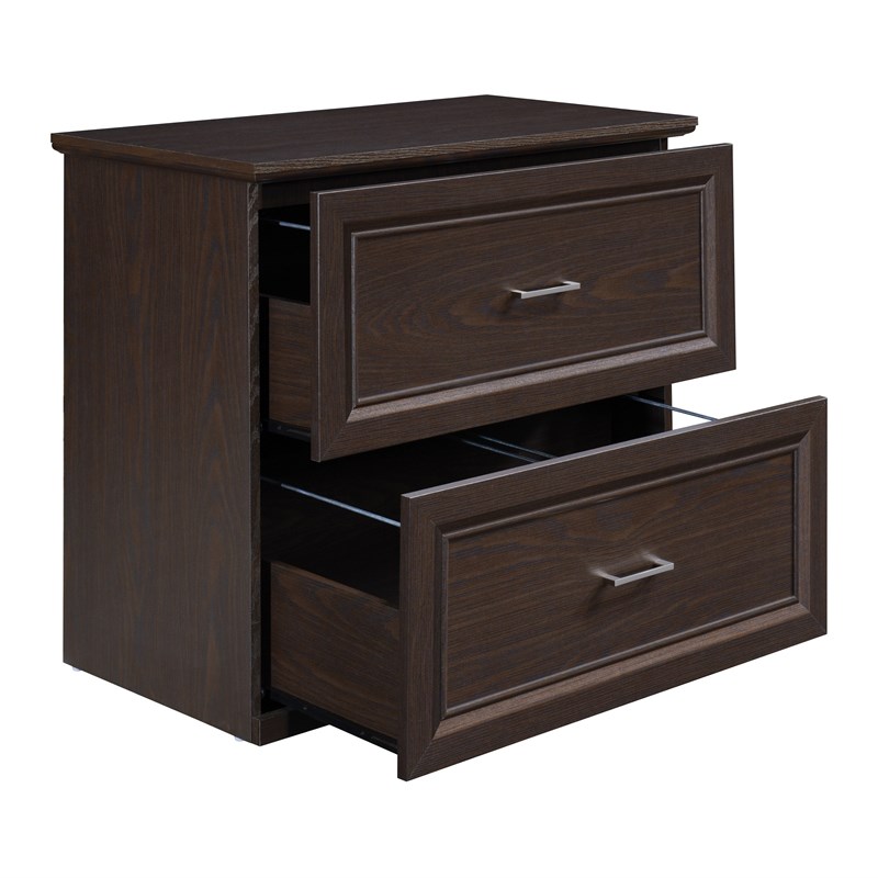 Jefferson 2-Drawer Engineered Wood Lateral File in Espresso Finish