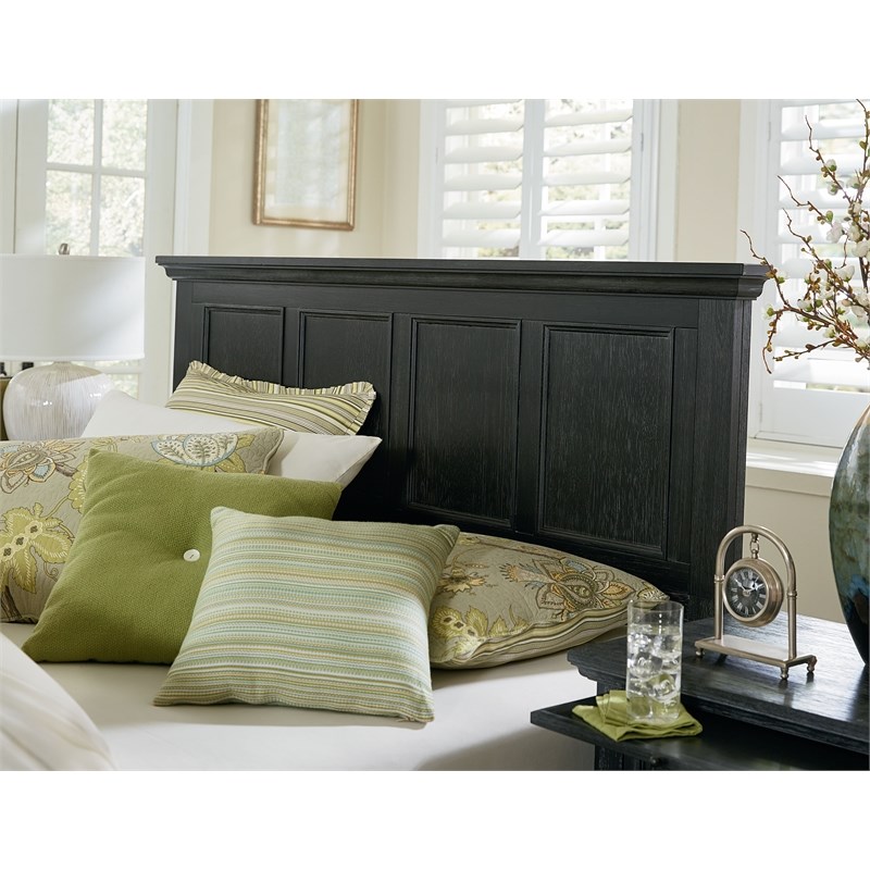 Farmhouse Basics Bed Queen 3pc. Bedroom Set In Wood Rustic Black ...