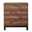 Origins by Alpine Weston Wood Small 3 Drawer Accent Chest in Rustic Pine
