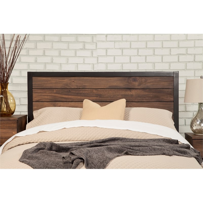 Origins by Alpine Weston California King Wood Headboard in Rustic Pine
