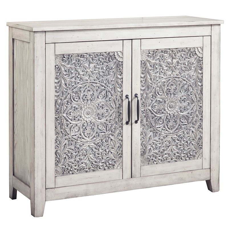 Origins by Alpine Aria Small Wood Accent Chest in Weathered Light Gray