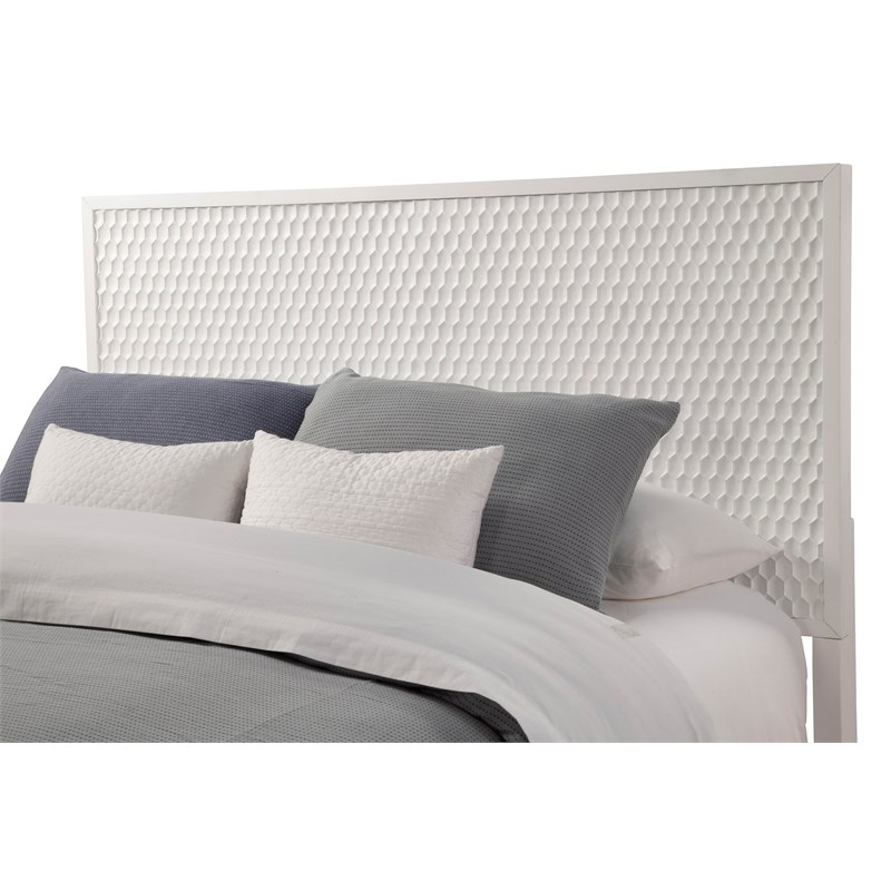 Origins by Alpine White Pearl California King Wood Headboard in White