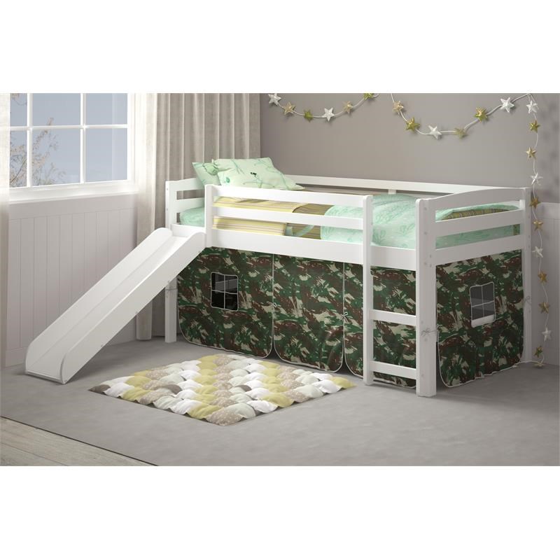 Furniture Danny Camo Tent Loft Bed, Camo Bunk Bed