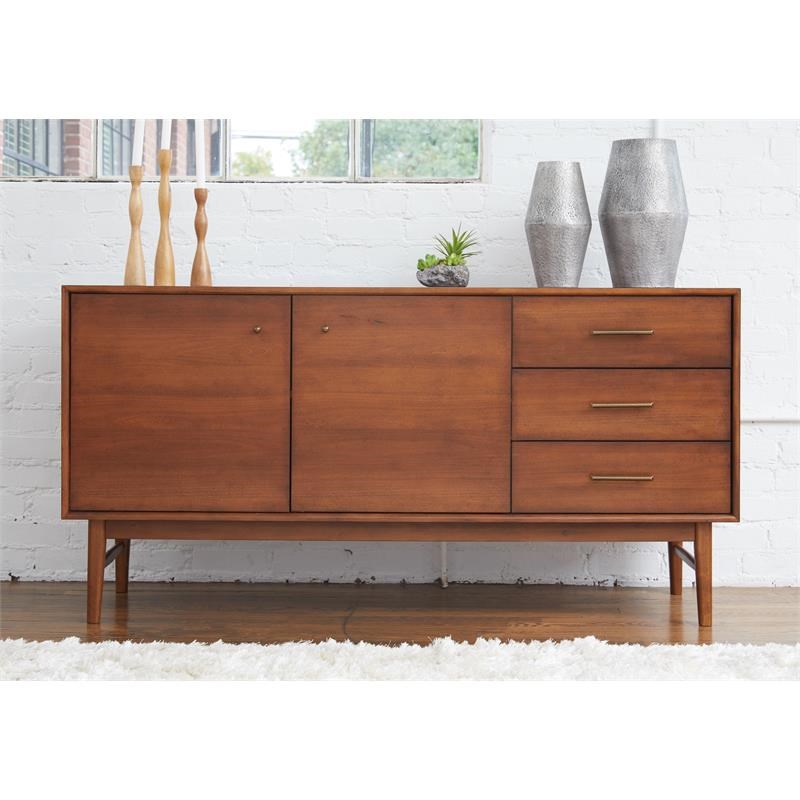 Unique Furniture Lavina 3-drawer Wood Sideboard in Walnut