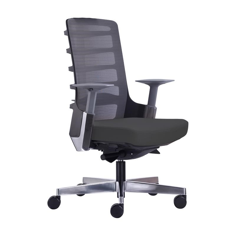 Unique Furniture Seattle Height Adjustable Mesh Back Office Chair in Gray