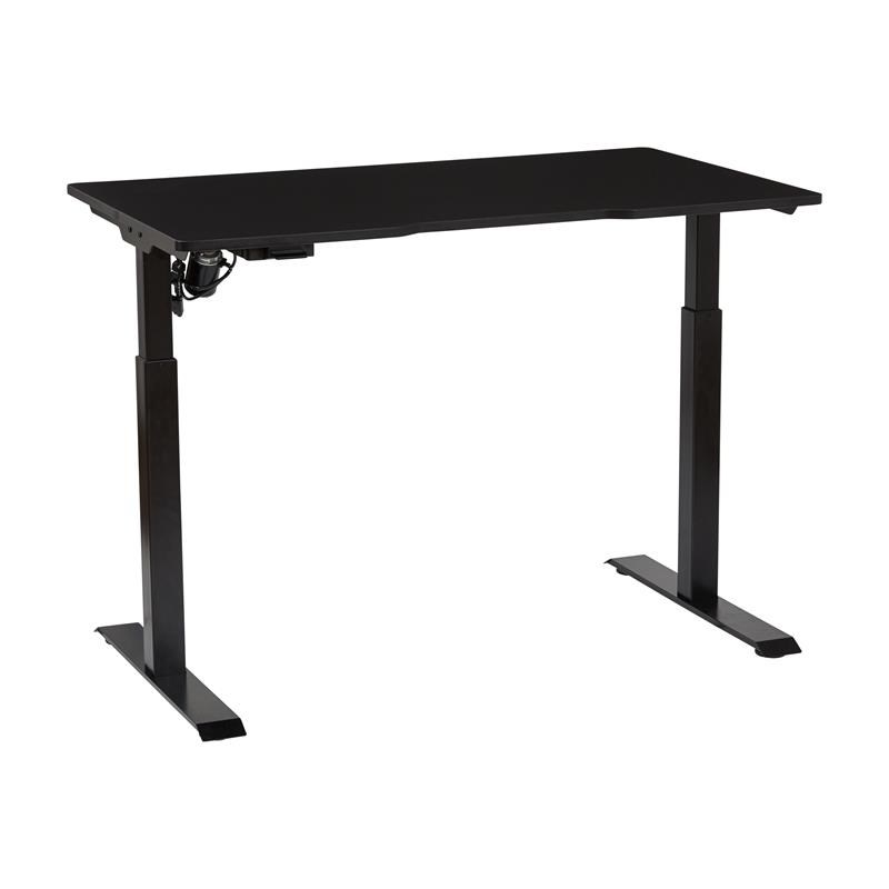 Unique Furniture Electric Height Adjustable Standing Desk in Black Eco Wood