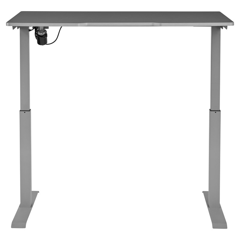Unique Furniture Electric Height Adjustable Standing Desk in Gray Eco Wood