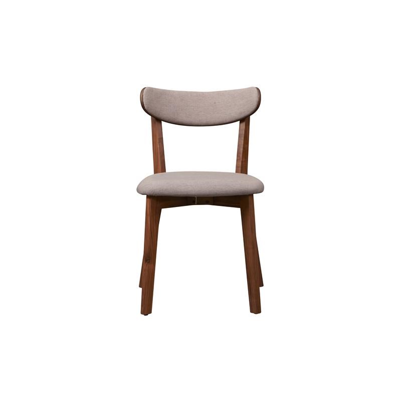 Unique Furniture Tahoe Rounded Back Rest Chair in Walnut Wood