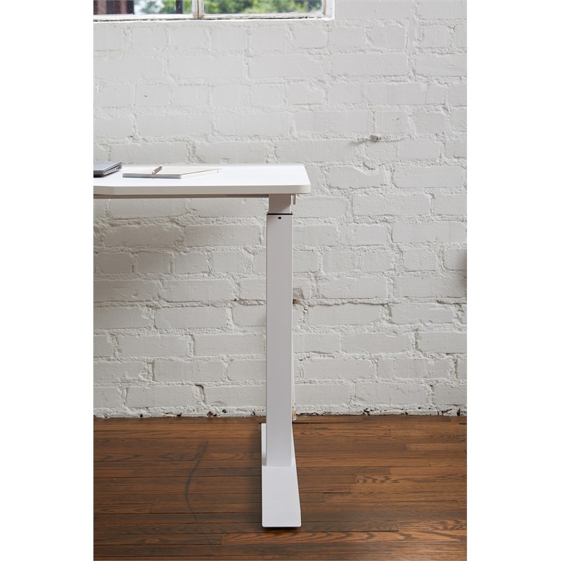 Unique Furniture Electric Height Adjustable Standing Desk in White