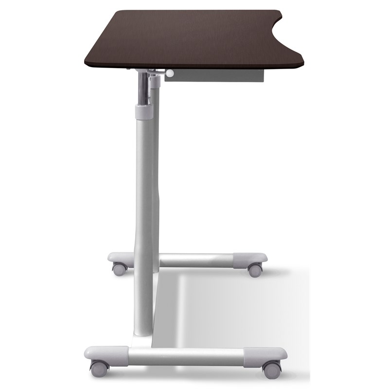 Unique Furniture Height Adjustable Steel Base Sit/Stand Desk in Espresso