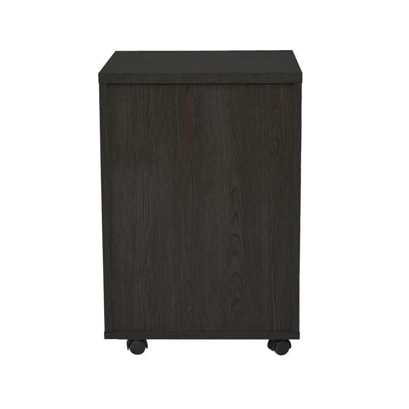 Unique Furniture K126 Mobile Pedestal with 3 Drawers in Espresso