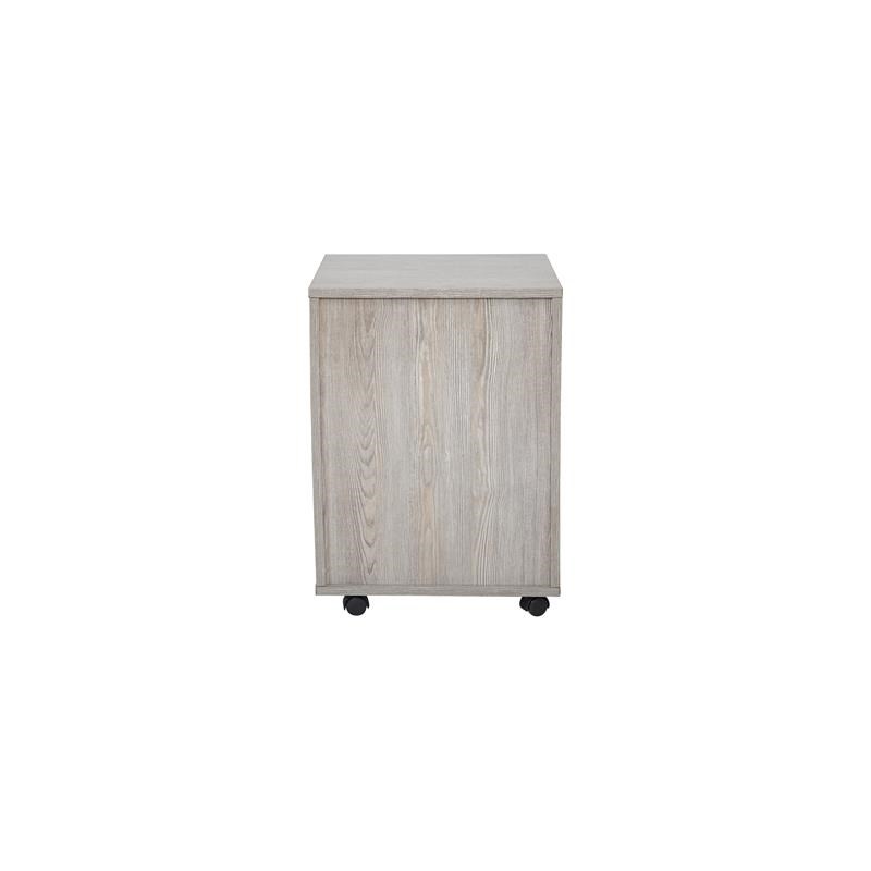 Unique Furniture K126 Mobile Pedestal with 3 Drawers in Gray