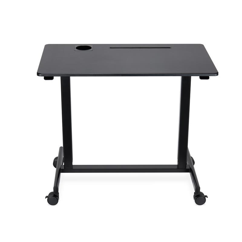 Unique Furniture 275 Contemporary Wood and Steel Desk With Castors in Black