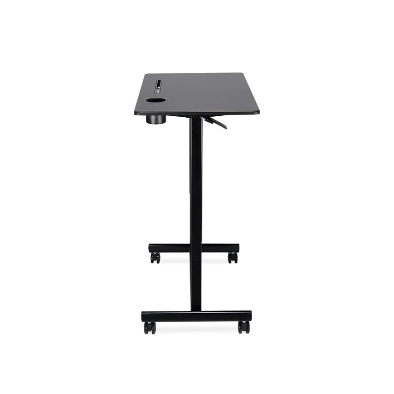 Unique Furniture 275 Contemporary Wood and Steel Desk With Castors in Black