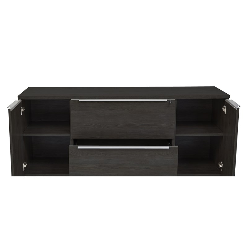 Unique Furniture K123 Credenza with 2 Drawers and 2 Doors in Espresso