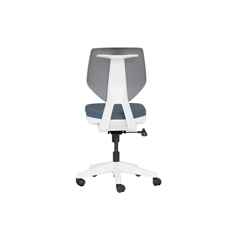 Unique Furniture Contemporary Fabric Seat Office Chair in Gray Finish