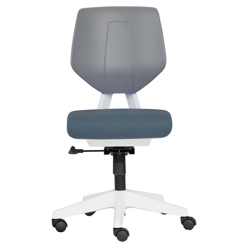 Unique Furniture Contemporary Fabric Seat Office Chair in Gray Finish