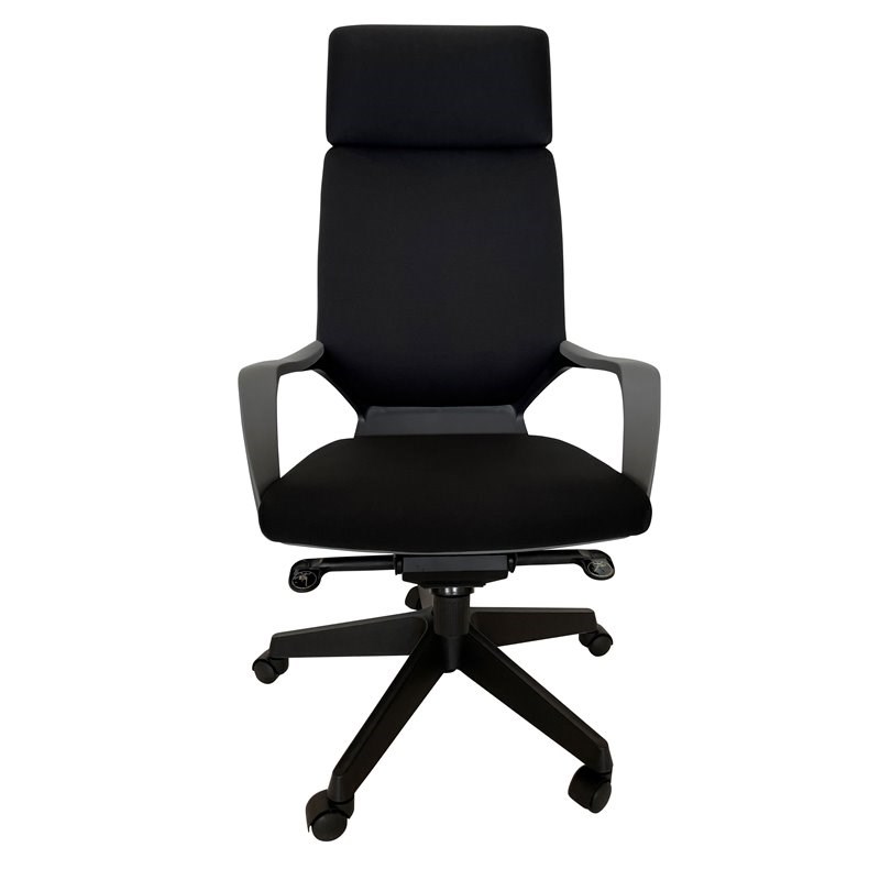 Unique Furniture Highback Polyester Fabric Seat Office Chair in Black