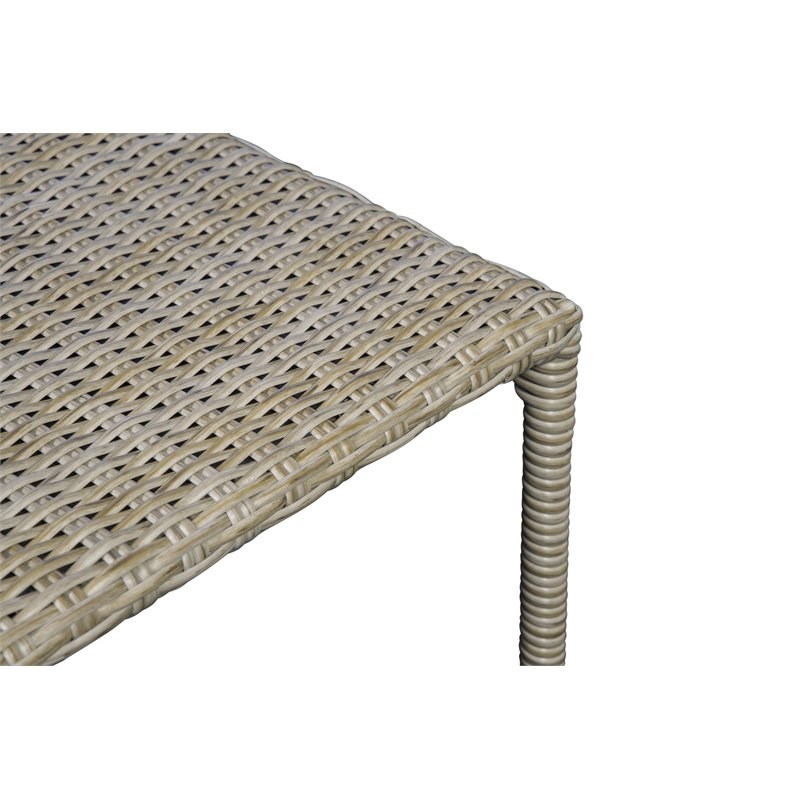 Unique Furniture 5 Piece Steel Polyester Modular Outdoor Sofa Set in Brown/Beige