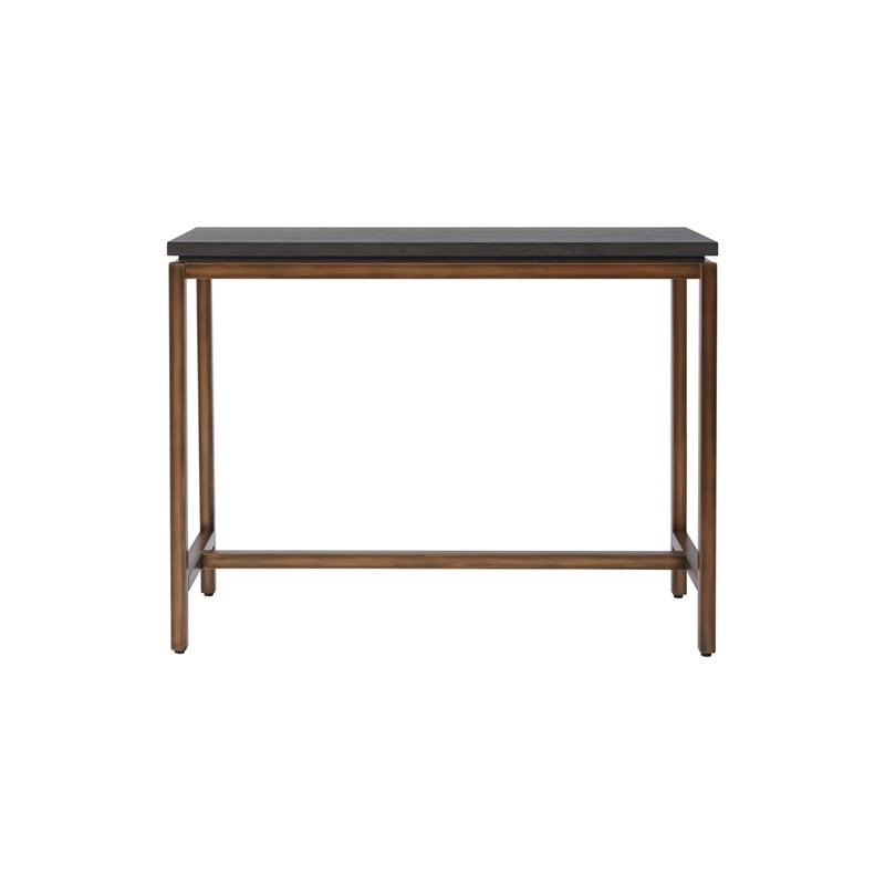 Unique Furniture Lucius Particle Board and Steel Console Table in Brown/Copper