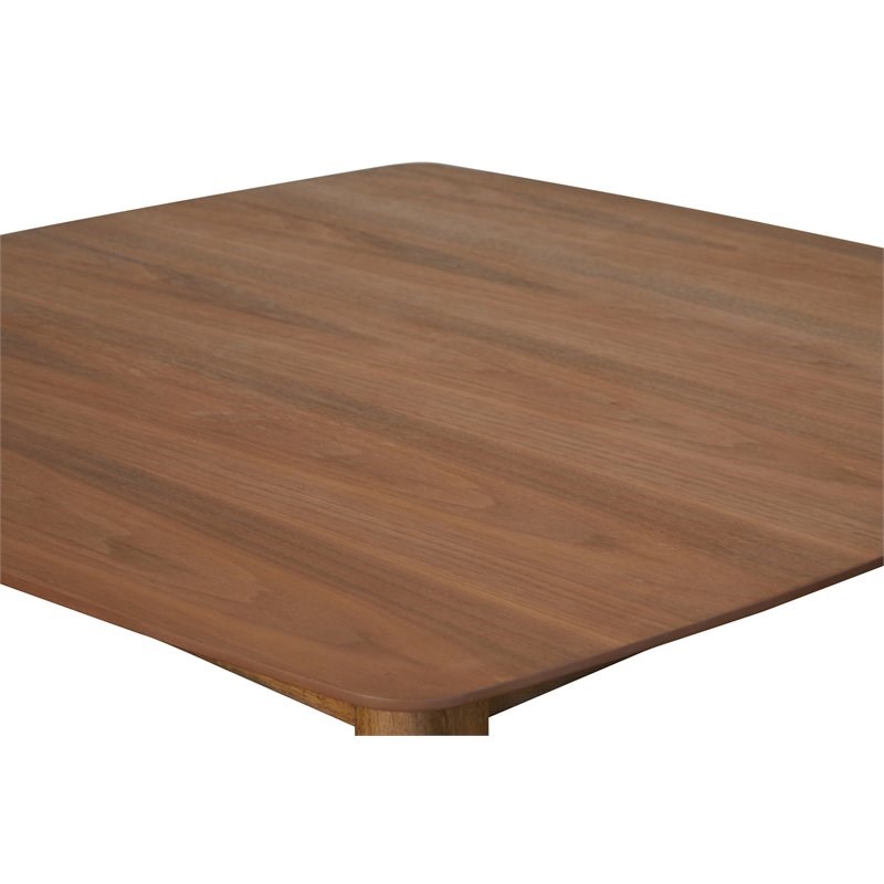 Unique Furniture Sedona Square Mid-Century Wood Dining Table in Walnut