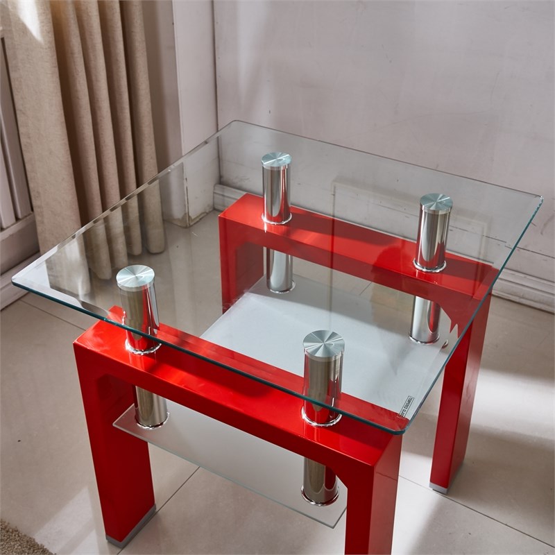 red end table set