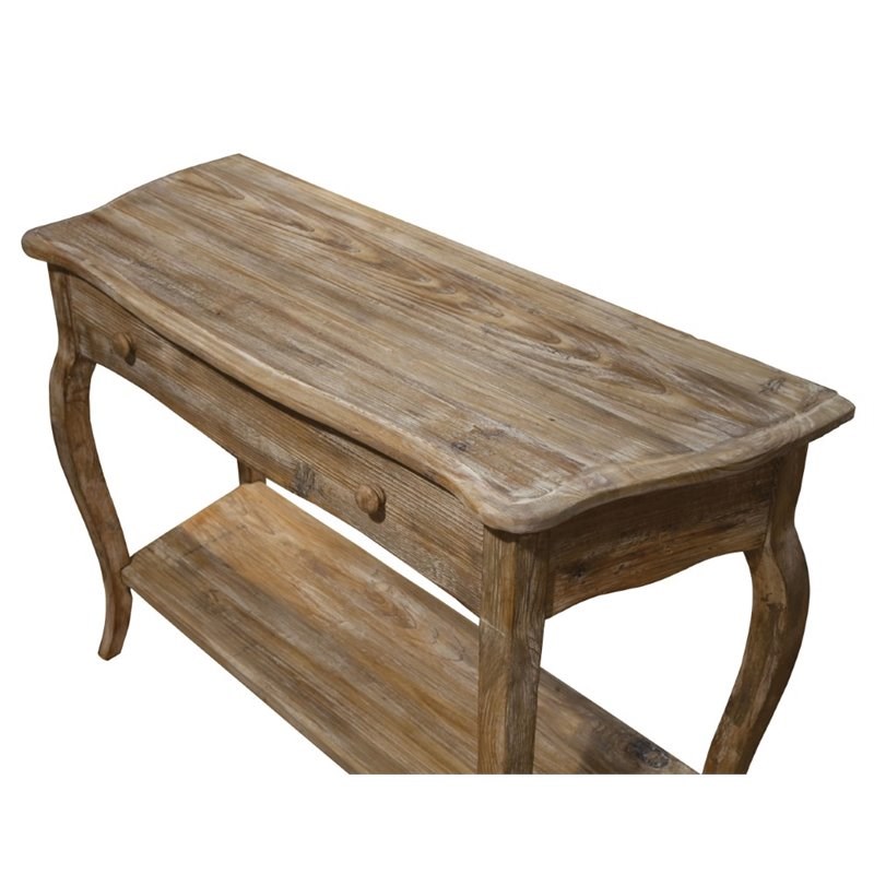 Alaterre Furniture Rustic Reclaimed Media/Console Table in Driftwood