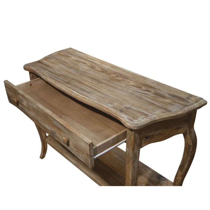 Alaterre Furniture Rustic Reclaimed Media/Console Table in Driftwood