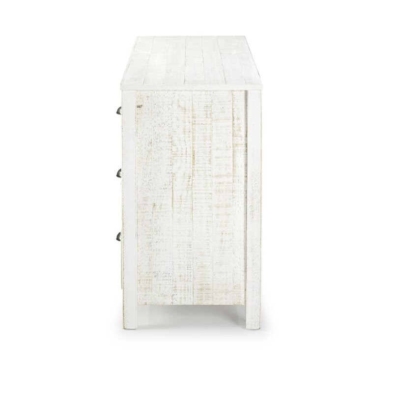 Alaterre Furniture Rustic 6-Drawer Wood Dresser Rustic in White