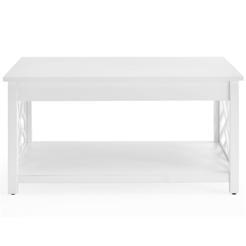 Alaterre Furniture Coventry 36 Inch White Wood Coffee Table