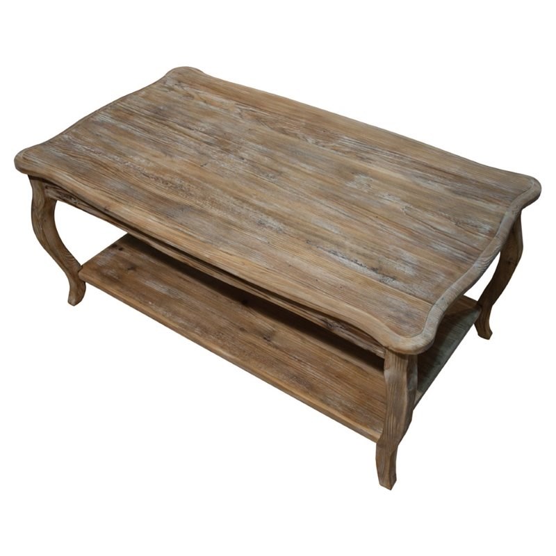 Alaterre Furniture Rustic Reclaimed Coffee Table Driftwood