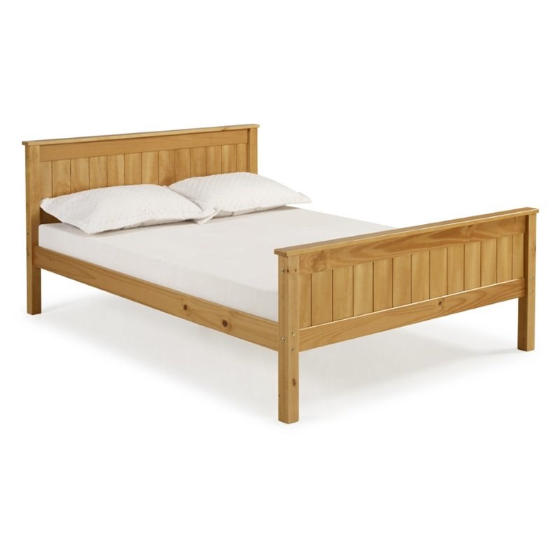 Alaterre Furniture Harmony Full Wood Platform Bed in Cinnamon