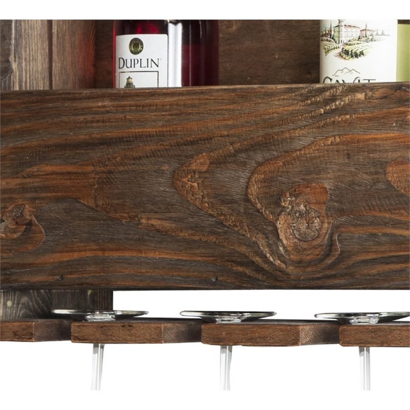Alaterre Furniture Modesto Reclaimed Wood Wine Rack in Brown