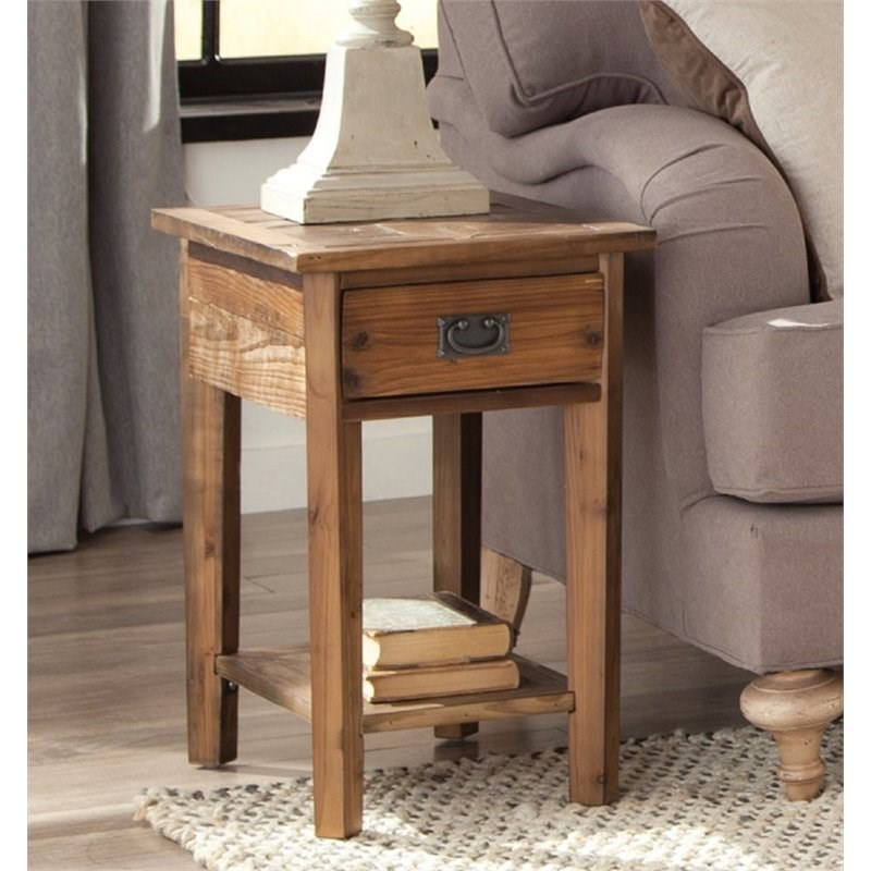 Alaterre Furniture Revive Reclaimed Chairside Table in Natural